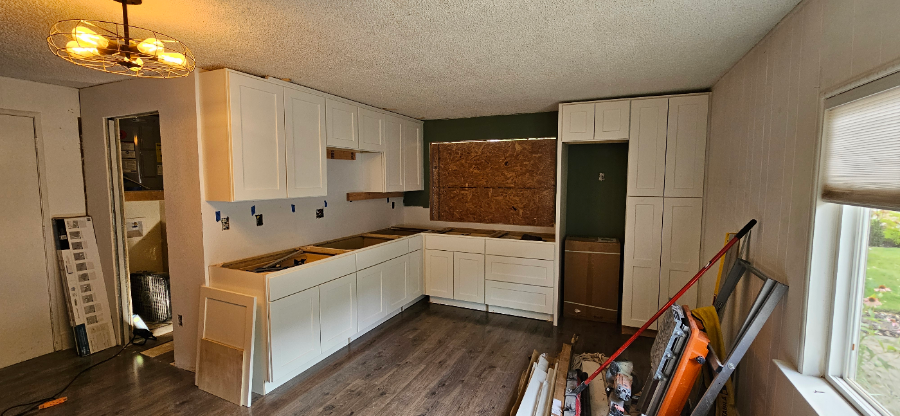 Work in Progress — Garage Conversion with New Bathroom and Kitchenette